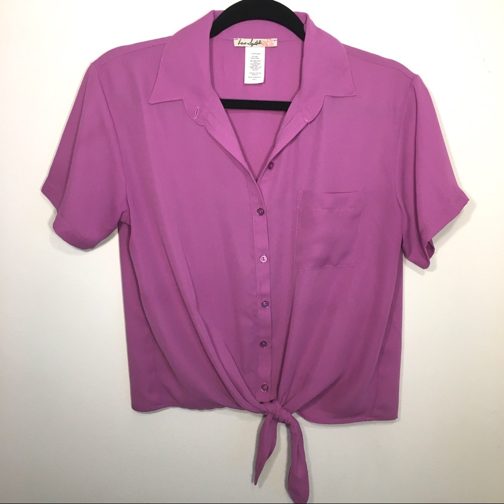 Cute summer button down blouse